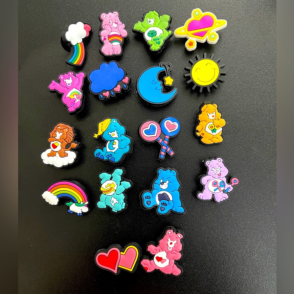 Care Bear croc charm set